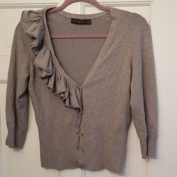 Gray Sweater cardigan by THE LIMITED, grey cardi - Picture 1 of 5